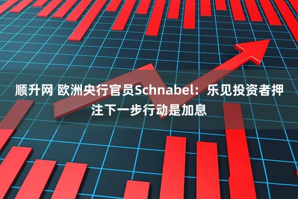 顺升网 欧洲央行官员Schnabel：乐见投资者押注下一步行动是加息